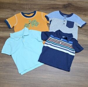 Bundle of Toddler Boys Spring & Summer Shirts SIZE: 18, 18-24, & 24 Months)